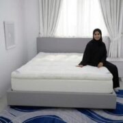 ⁦لباد مرتبة من طبقتين بارتفاع 14 سم، 100% قطن، مع إطار مطاطي⁩ - الصورة ⁦3⁩